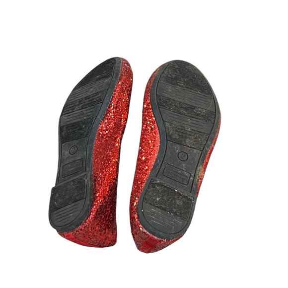 Red Glitter Cherokee Girls Ballet Flats Size 2 - Picture 4 of 4